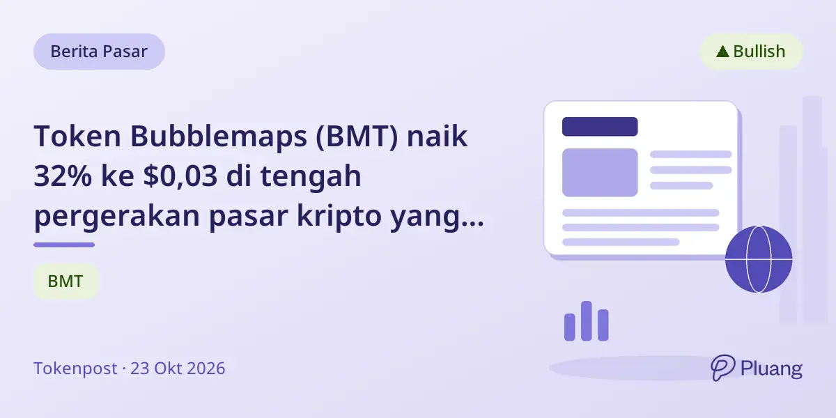 Token Bubblemaps (BMT) naik 32% ke $0,03 di tengah pergerakan pasar kripto yang beragam