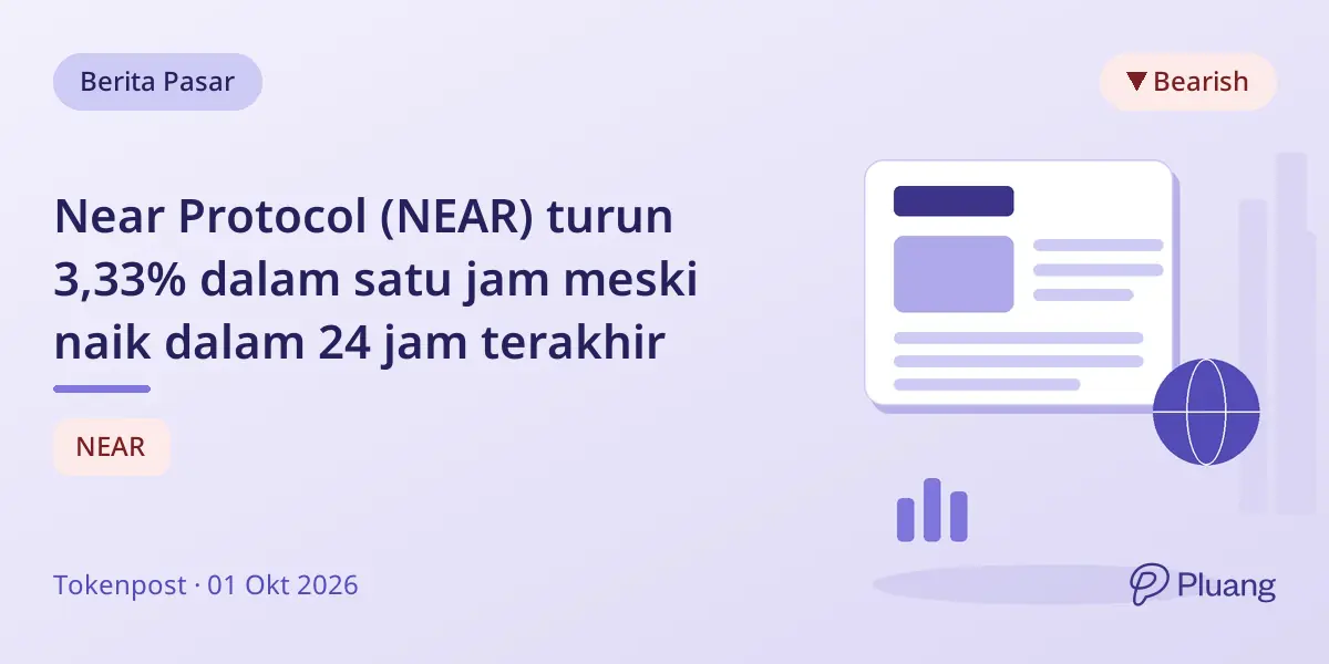 Near Protocol (NEAR) turun 3,33% dalam satu jam meski naik dalam 24 jam terakhir