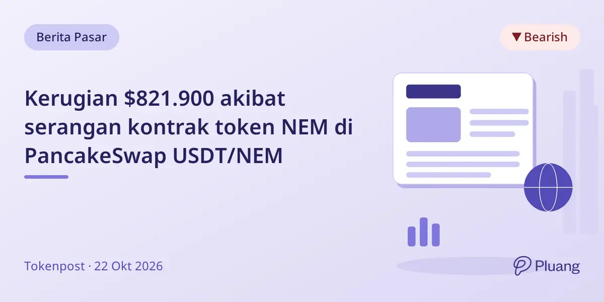 Kerugian $821.900 akibat serangan kontrak token NEM di PancakeSwap USDT/NEM