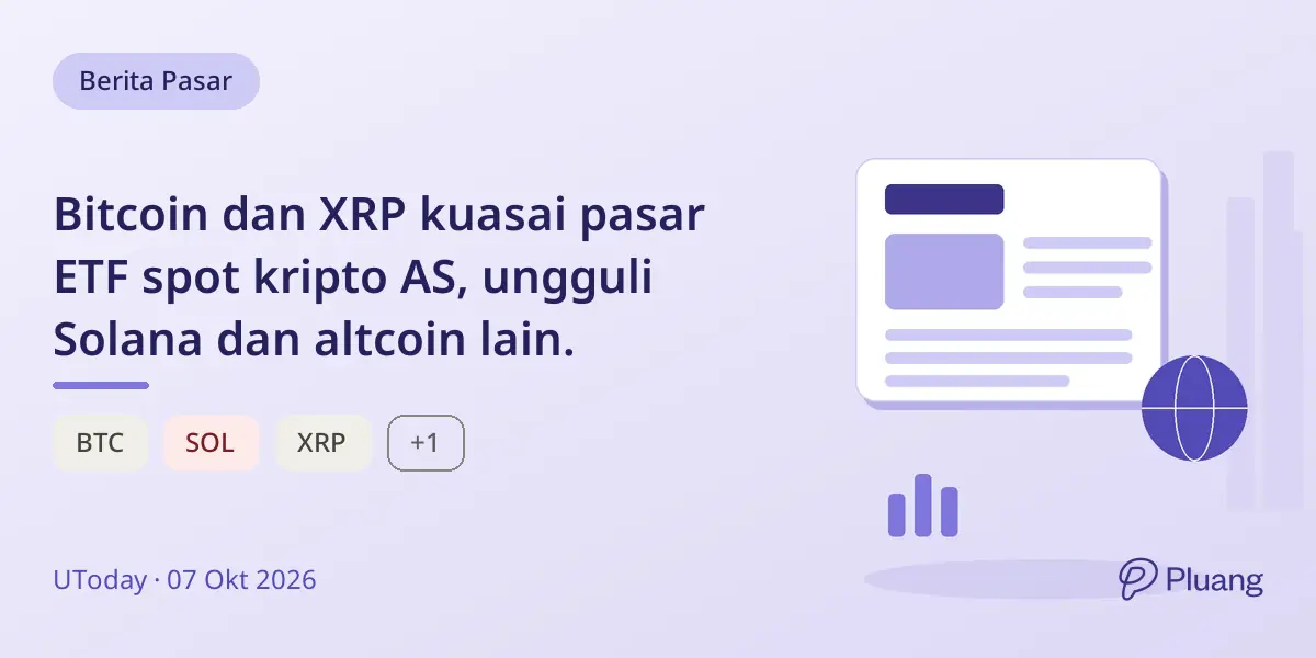Bitcoin dan XRP kuasai pasar ETF spot kripto AS, ungguli Solana dan altcoin lain.