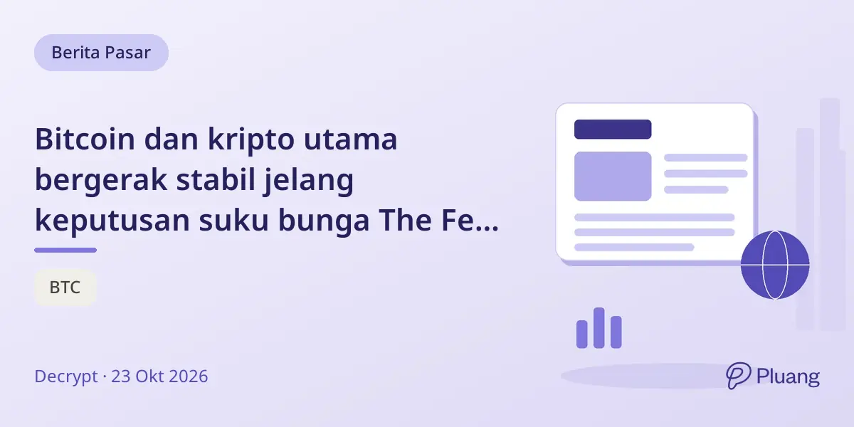 Bitcoin dan kripto utama bergerak stabil jelang keputusan suku bunga The Fed, sinyal pasar bull potensial.