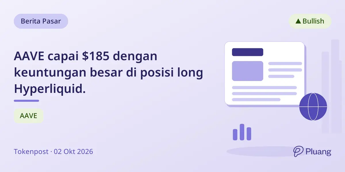 AAVE capai $185 dengan keuntungan besar di posisi long Hyperliquid.