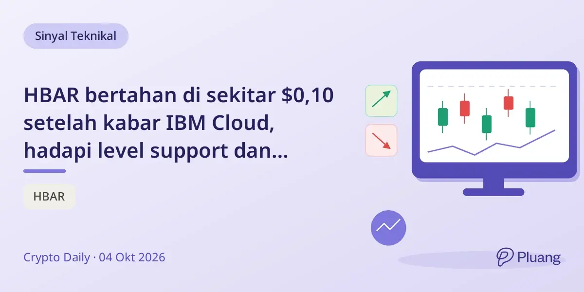 HBAR bertahan di sekitar $0,10 setelah kabar IBM Cloud, hadapi level support dan resistance kunci sebelum tes ulang $0,13.