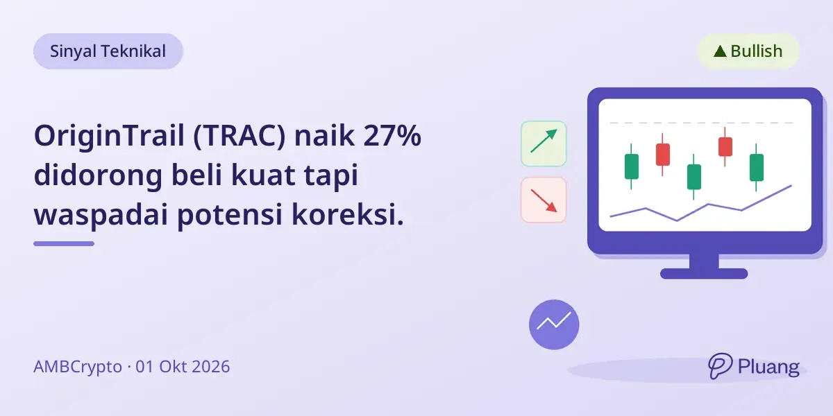 OriginTrail (TRAC) naik 27% didorong beli kuat tapi waspadai potensi koreksi.