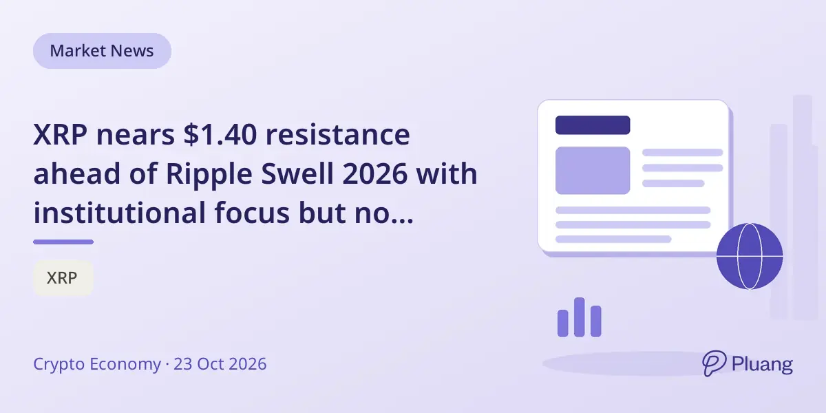 XRP nears $1.40 resistance ahead of Ripple Swell 2026 with institutional focus but no guaranteed price move.