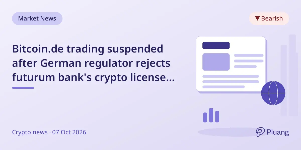 Bitcoin.de trading suspended after German regulator rejects futurum bank's crypto license application