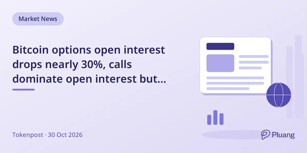 Bitcoin options open interest drops nearly 30%, calls dominate open interest but puts lead trading volume.