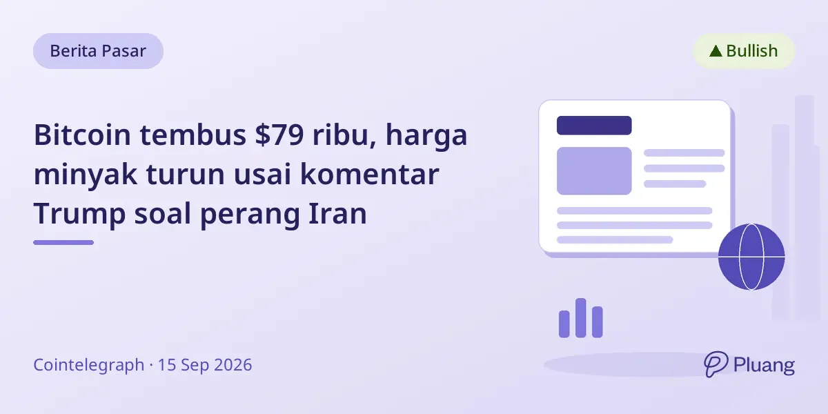 Bitcoin tembus $79 ribu, harga minyak turun usai komentar Trump soal perang Iran