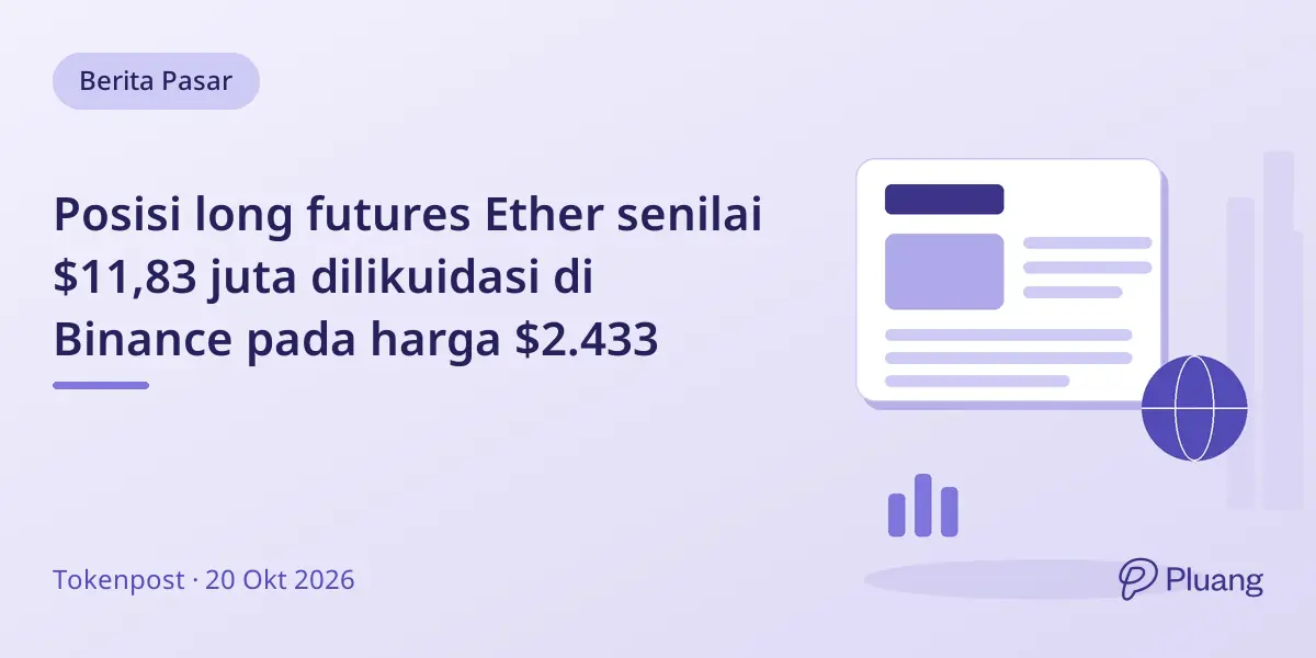 Posisi long futures Ether senilai $11,83 juta dilikuidasi di Binance pada harga $2.433