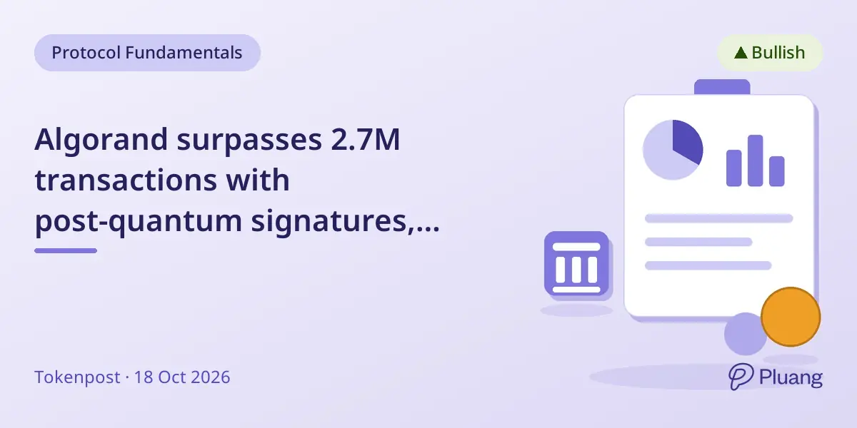 Algorand surpasses 2.7M transactions with post-quantum signatures, advancing blockchain security.
