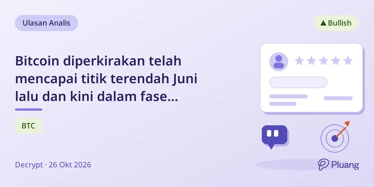 Bitcoin diperkirakan telah mencapai titik terendah Juni lalu dan kini dalam fase akumulasi, jadi waktu yang tepat untuk beli.