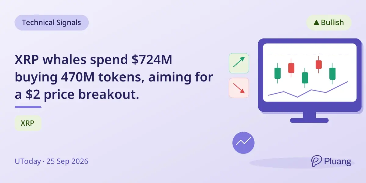 XRP whales spend $724M buying 470M tokens, aiming for a $2 price breakout.