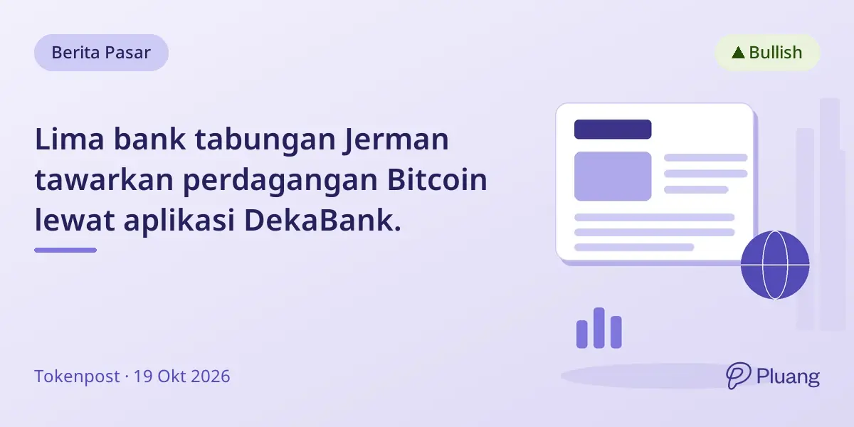 Lima bank tabungan Jerman tawarkan perdagangan Bitcoin lewat aplikasi DekaBank.