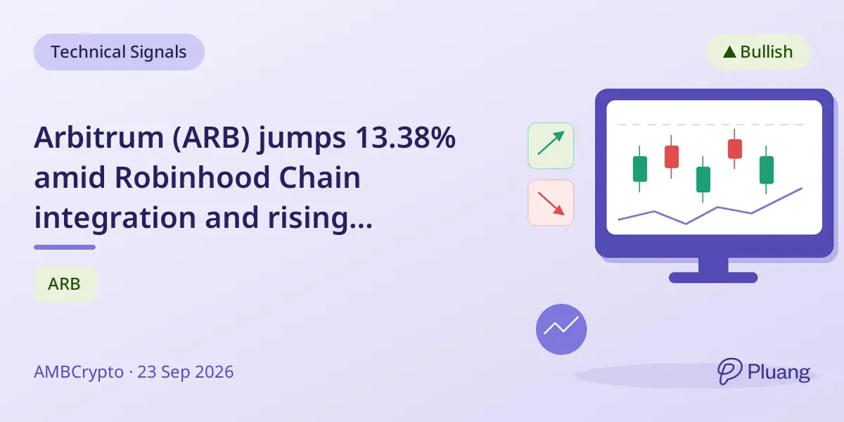 Arbitrum (ARB) jumps 13.38% amid Robinhood Chain integration and rising leveraged longs.