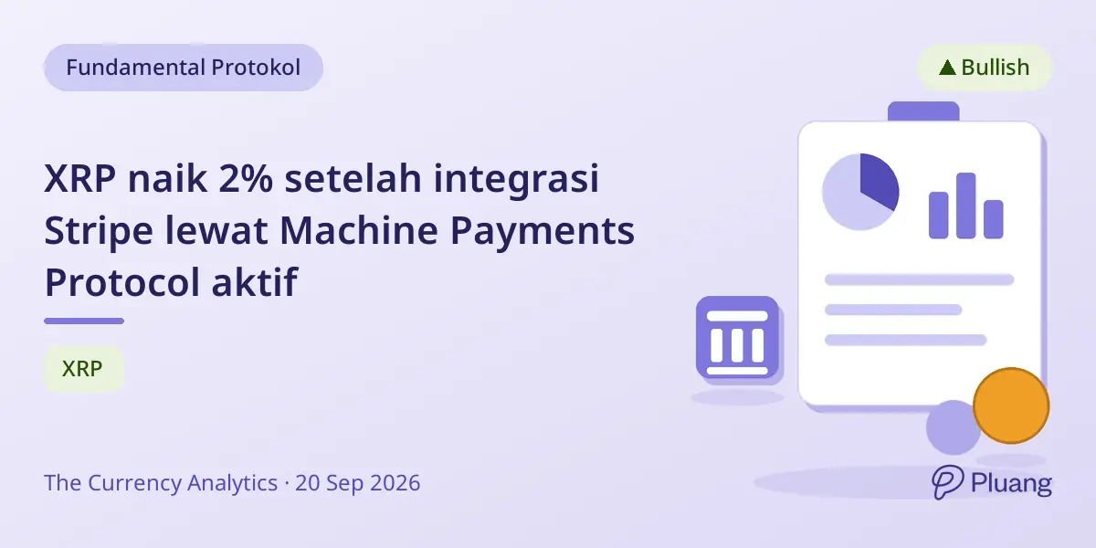 XRP naik 2% setelah integrasi Stripe lewat Machine Payments Protocol aktif