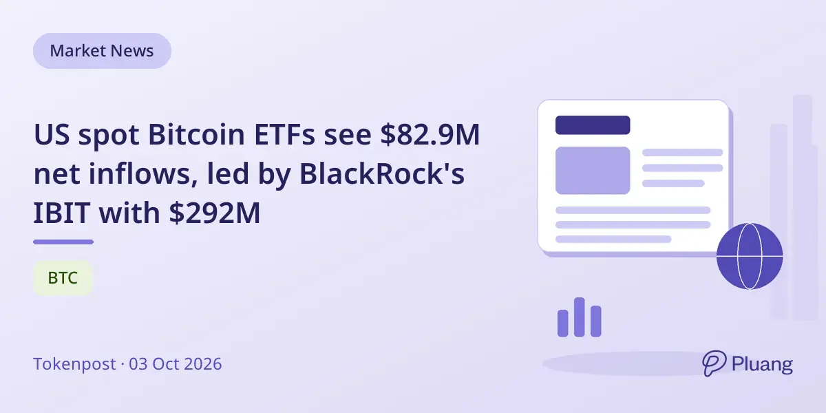 ABD spot Bitcoin ETF'leri $82.9M net giriş gördü, le...