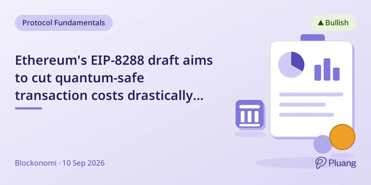 Ethereum's EIP-8288 draft aims to cut quantum-safe transaction costs drastically with recursive STARKs.