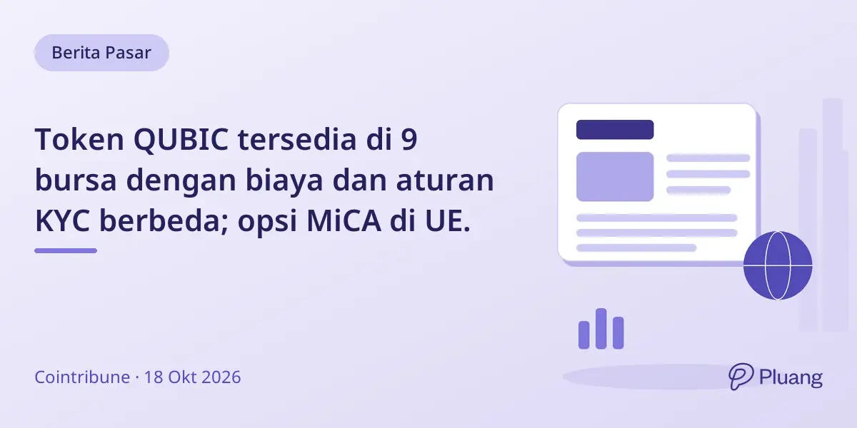 Token QUBIC tersedia di 9 bursa dengan biaya dan aturan KYC berbeda; opsi MiCA di UE.