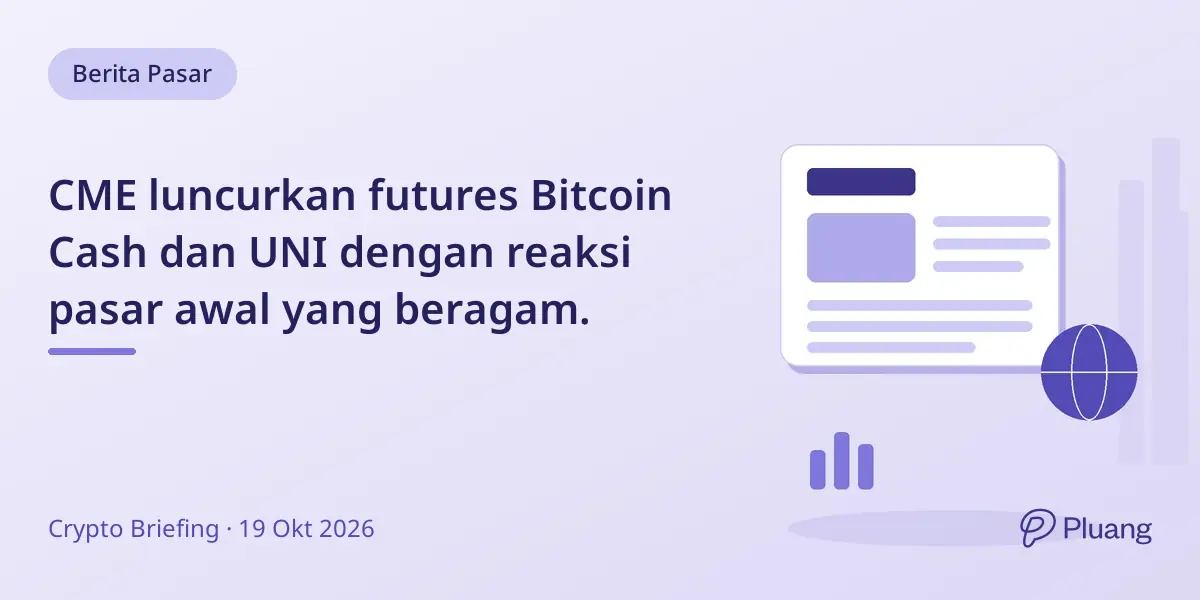 CME luncurkan futures Bitcoin Cash dan UNI dengan reaksi pasar awal yang beragam.
