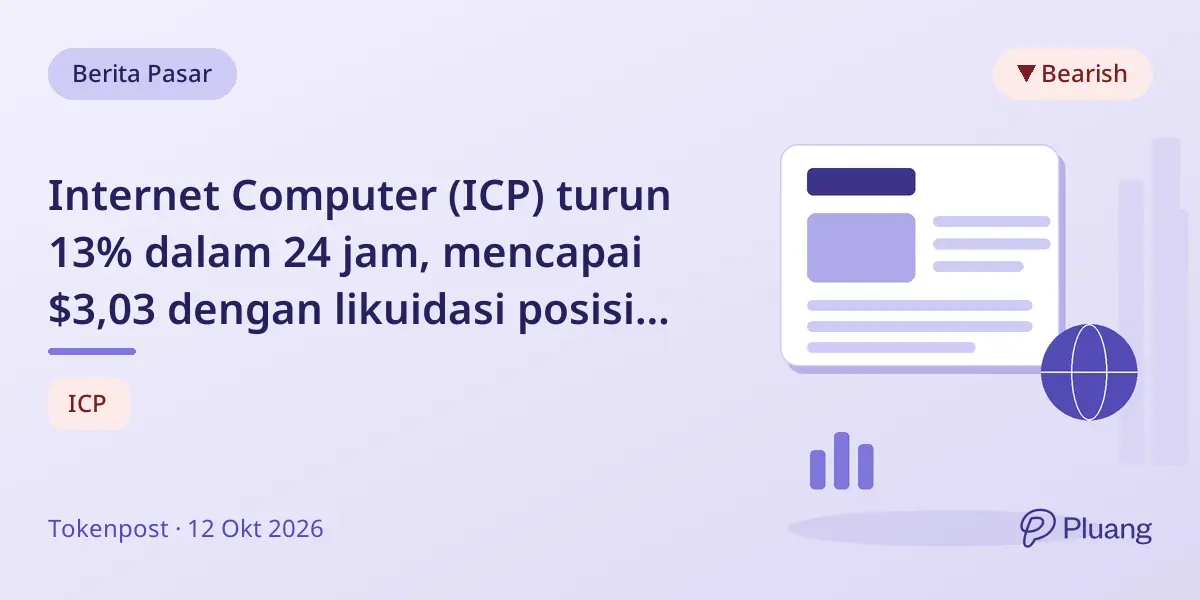 Internet Computer (ICP) turun 13% dalam 24 jam, mencapai $3,03 dengan likuidasi posisi long $50 ribu