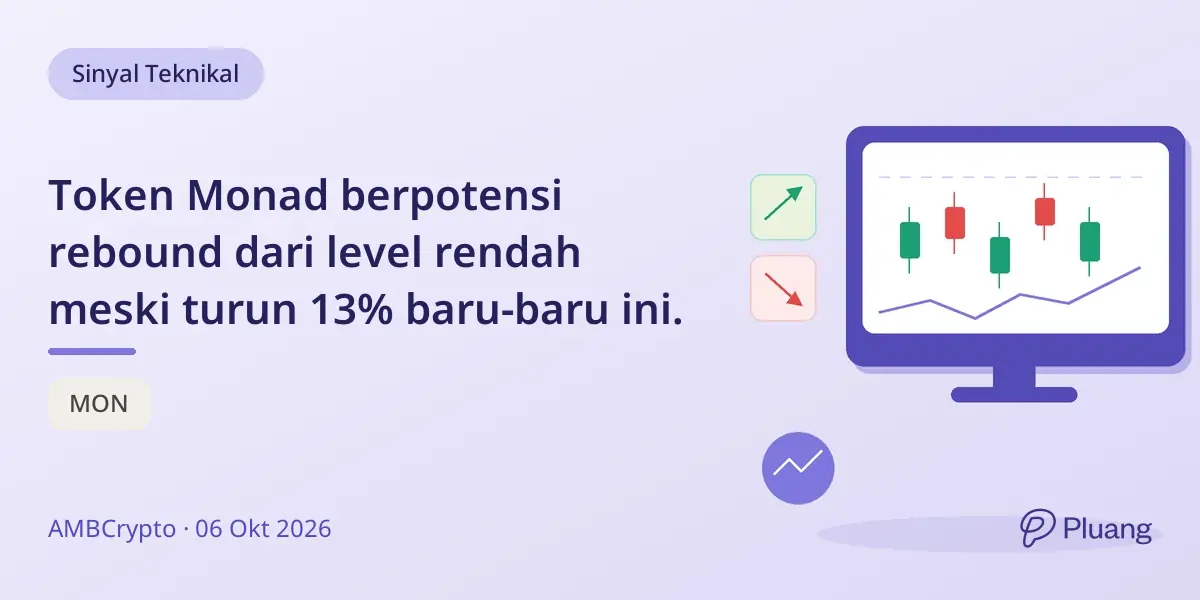 Token Monad berpotensi rebound dari level rendah meski turun 13% baru-baru ini.