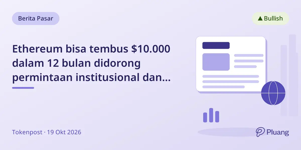 Ethereum bisa tembus $10.000 dalam 12 bulan didorong permintaan institusional dan tokenisasi, kata Tom Lee dari BitMine.
