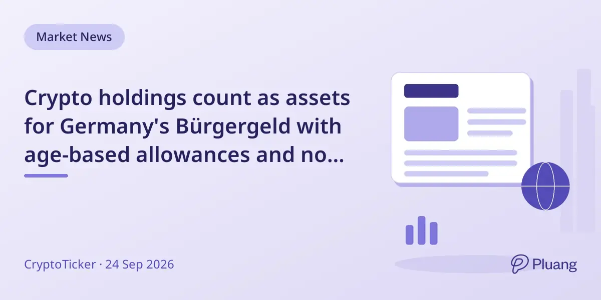 Crypto holdings count as assets for Germany's Bürgergeld with age-based allowances and no grace period for financial assets.