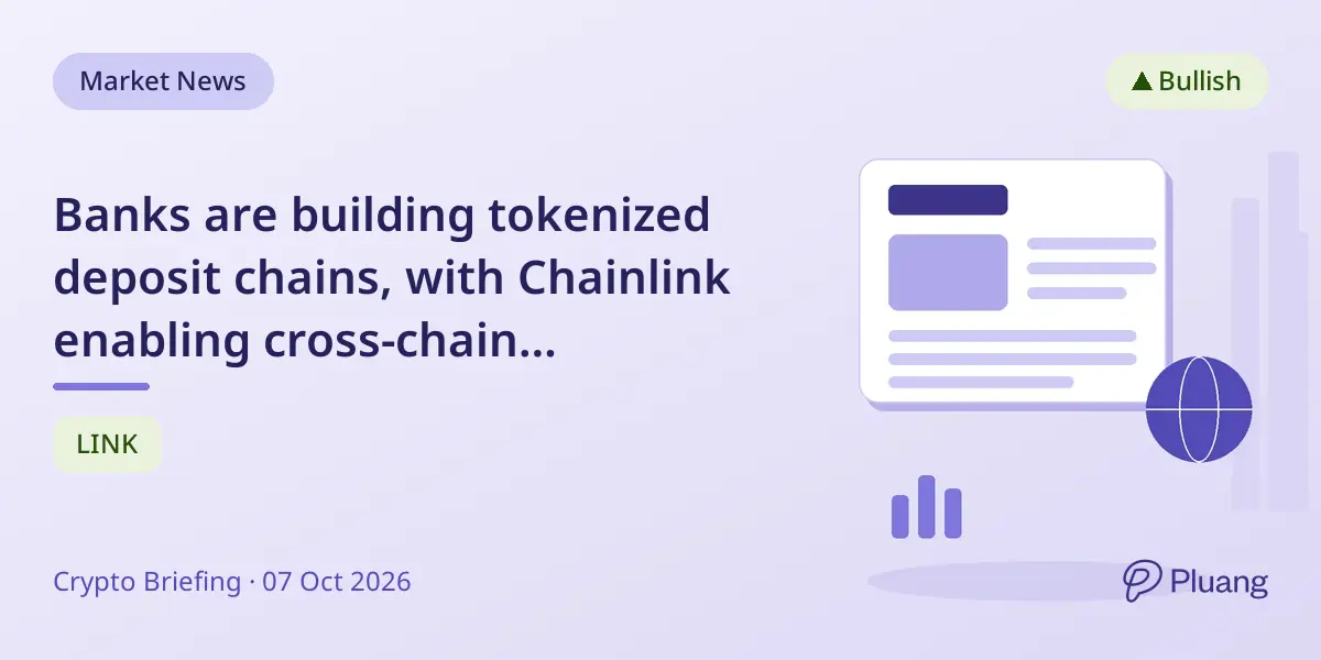 Banks are building tokenized deposit chains, with Chainlink enabling cross-chain interoperability and faster settlements.