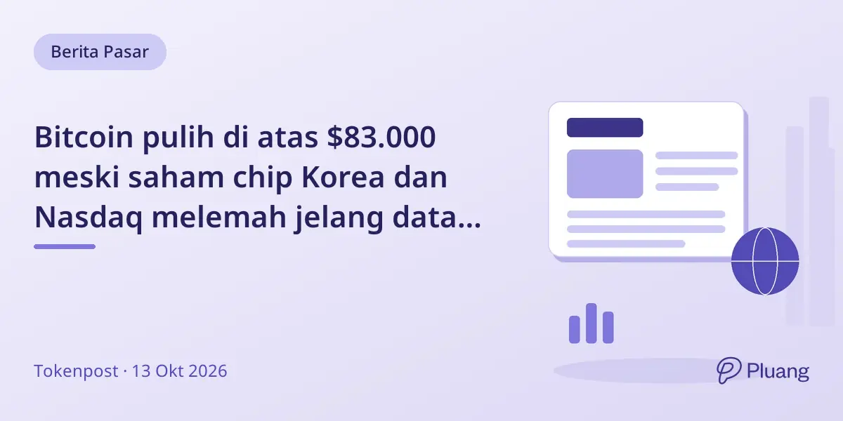 Bitcoin pulih di atas $83.000 meski saham chip Korea dan Nasdaq melemah jelang data inflasi AS.