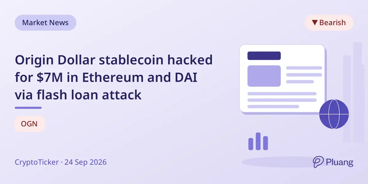 Origin Dollar stablecoin hacked for $7M in Ethereum and DAI via flash loan attack