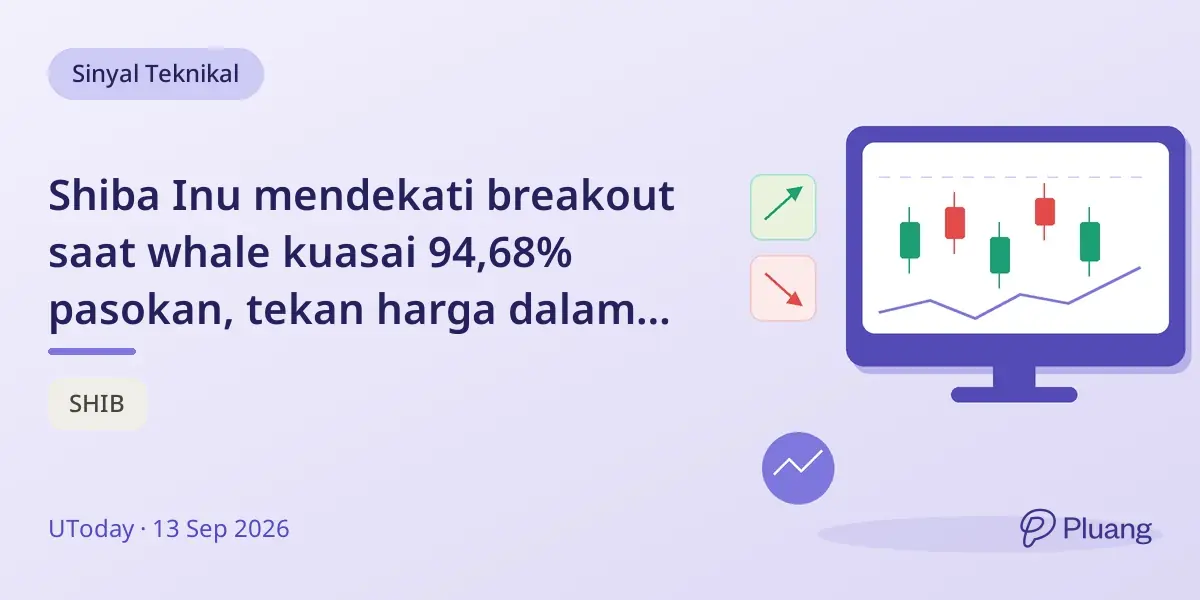 Shiba Inu mendekati breakout saat whale kuasai 94,68% pasokan, tekan harga dalam pola segitiga.