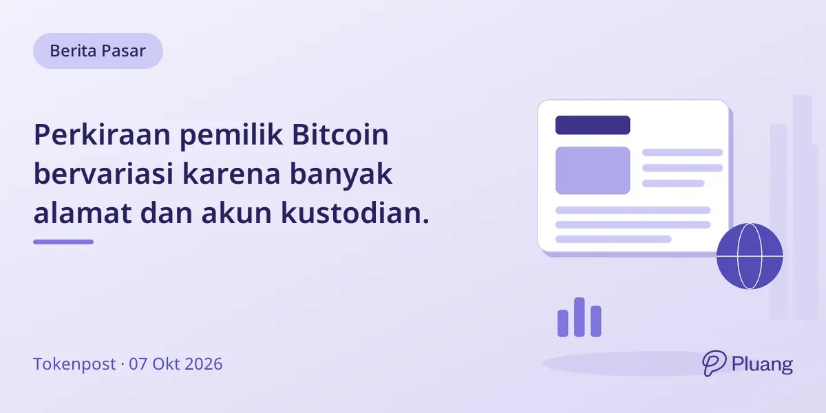 Perkiraan pemilik Bitcoin bervariasi karena banyak alamat dan akun kustodian.