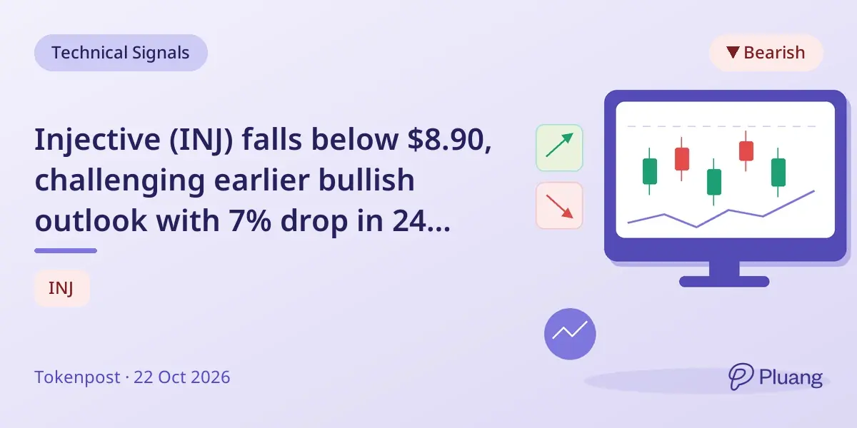 Injective (INJ) falls below $8.90, challenging earlier bullish outlook with 7% drop in 24 hours
