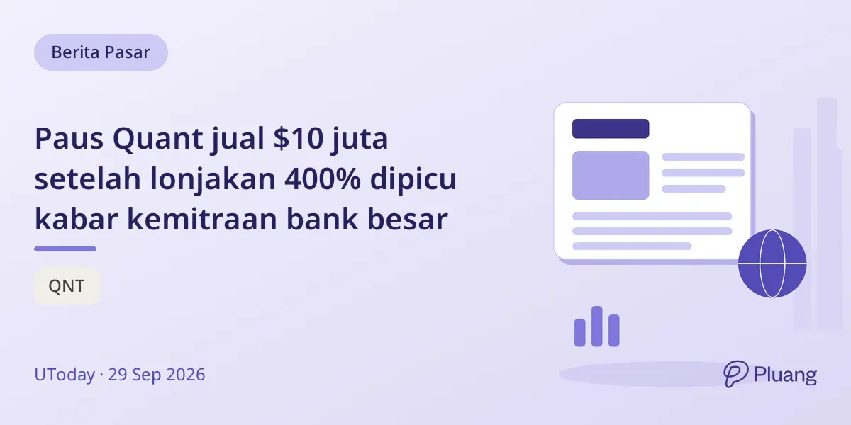Paus Quant jual $10 juta setelah lonjakan 400% dipicu kabar kemitraan bank besar
