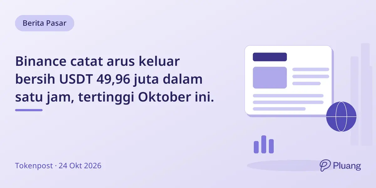 Binance catat arus keluar bersih USDT 49,96 juta dalam satu jam, tertinggi Oktober ini.