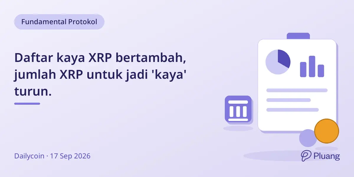 Daftar kaya XRP bertambah, jumlah XRP untuk jadi 'kaya' turun.