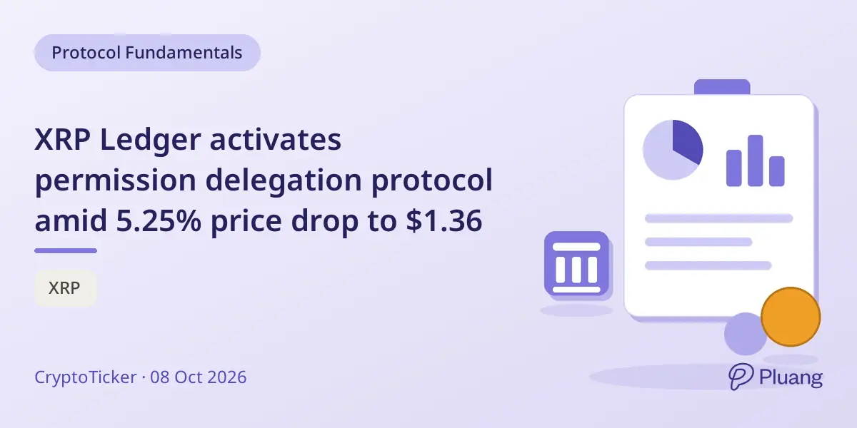 XRP Ledger activates permission delegation protocol amid 5.25% price drop to $1.36