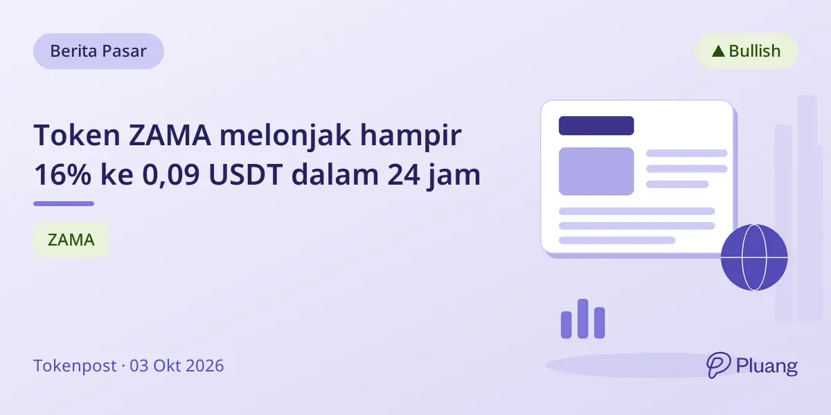 Token ZAMA melonjak hampir 16% ke 0,09 USDT dalam 24 jam