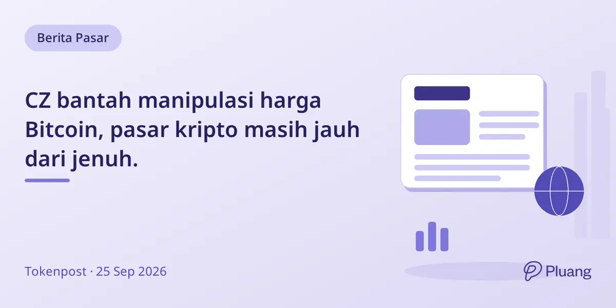 CZ bantah manipulasi harga Bitcoin, pasar kripto masih jauh dari jenuh.