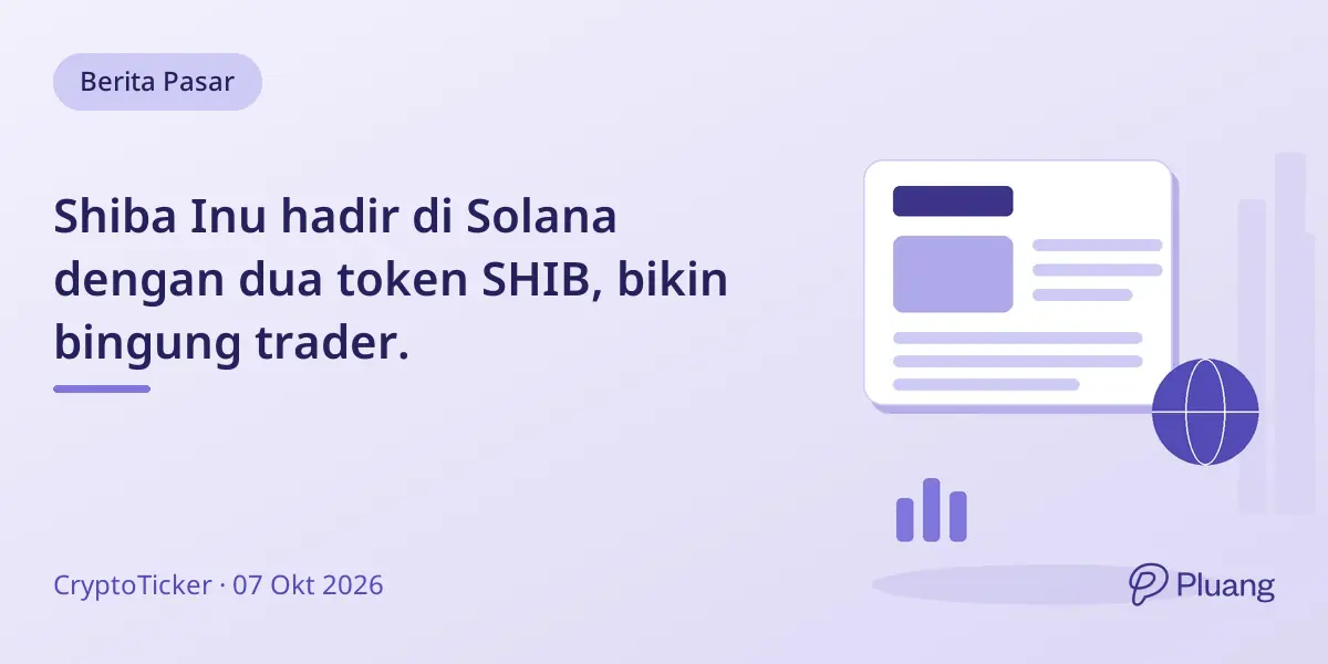 Shiba Inu hadir di Solana dengan dua token SHIB, bikin bingung trader.