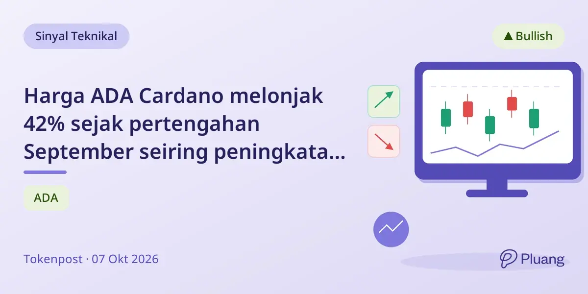 Harga ADA Cardano melonjak 42% sejak pertengahan September seiring peningkatan derivatif dan perubahan stablecoin