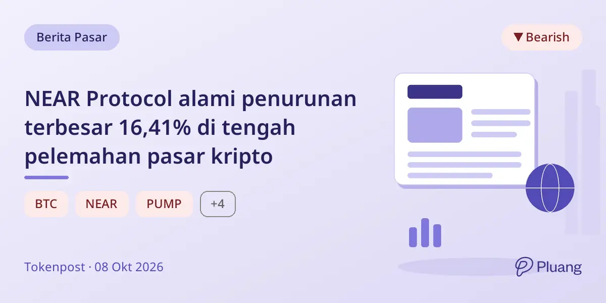 NEAR Protocol alami penurunan terbesar 16,41% di tengah pelemahan pasar kripto