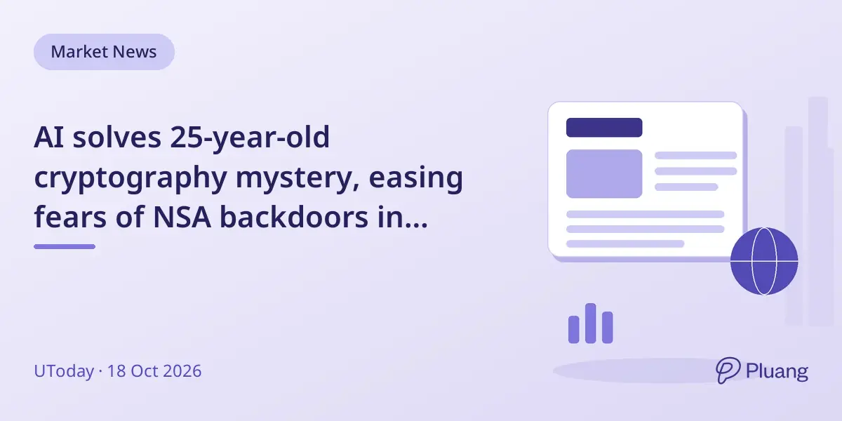 AI solves 25-year-old cryptography mystery, easing fears of NSA backdoors in crypto standards