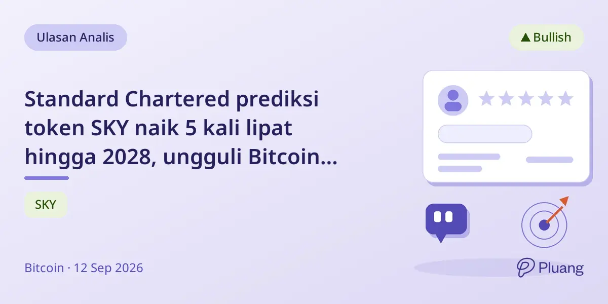Standard Chartered prediksi token SKY naik 5 kali lipat hingga 2028, ungguli Bitcoin dengan penggunaan USDS yang meluas.