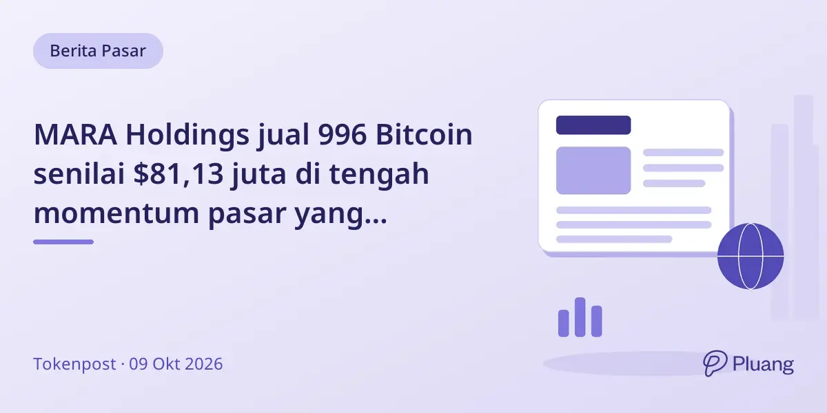 MARA Holdings jual 996 Bitcoin senilai $81,13 juta di tengah momentum pasar yang beragam.