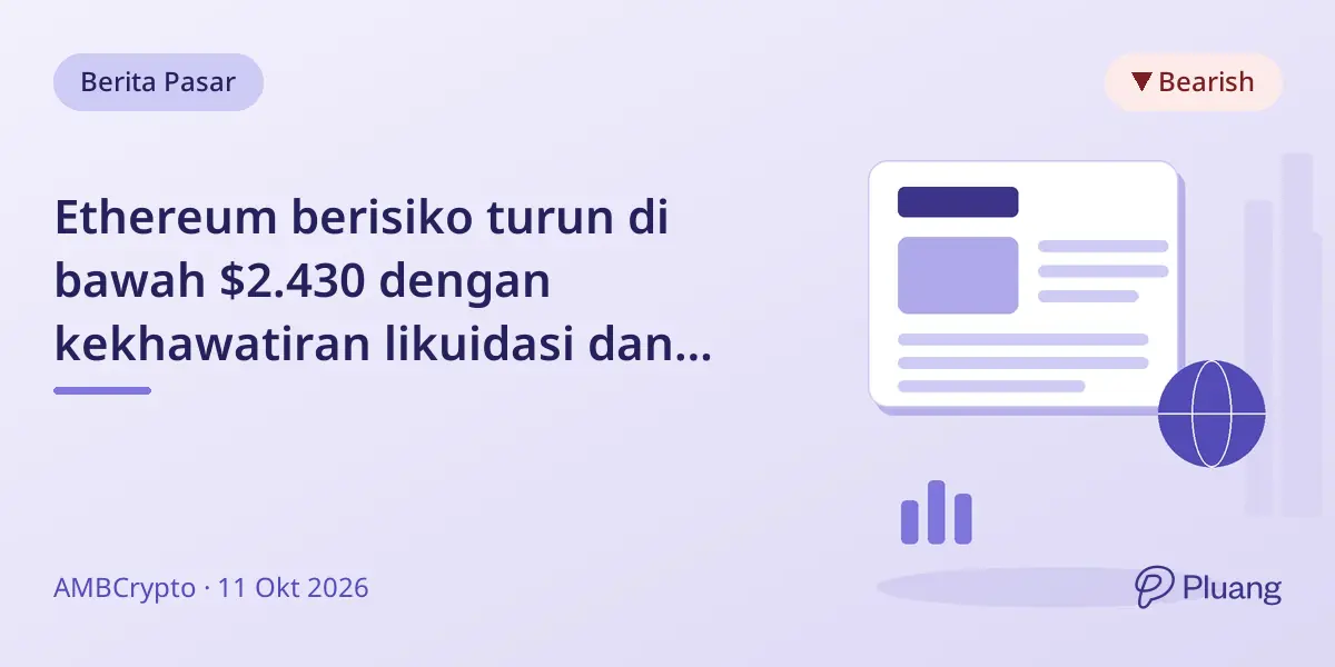 Ethereum berisiko turun di bawah $2.430 dengan kekhawatiran likuidasi dan longs Bitfinex meningkat.