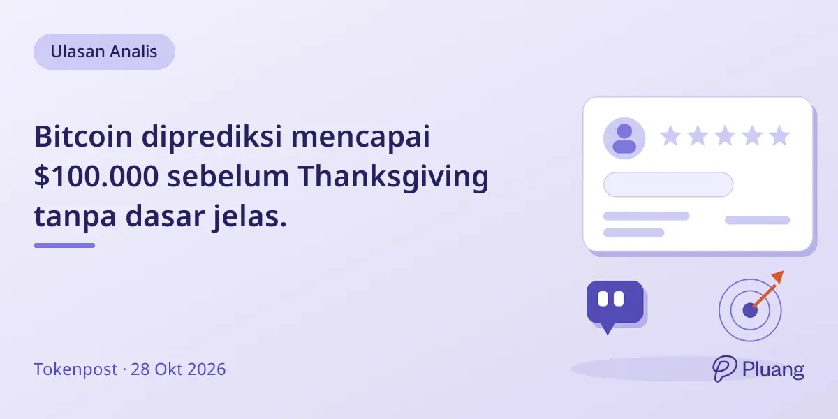 Bitcoin diprediksi mencapai $100.000 sebelum Thanksgiving tanpa dasar jelas.
