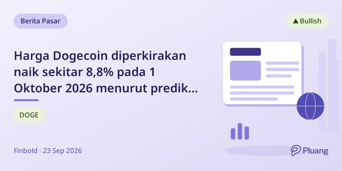 Harga Dogecoin diperkirakan naik sekitar 8,8% pada 1 Oktober 2026 menurut prediksi AI di tengah lonjakan altcoin.