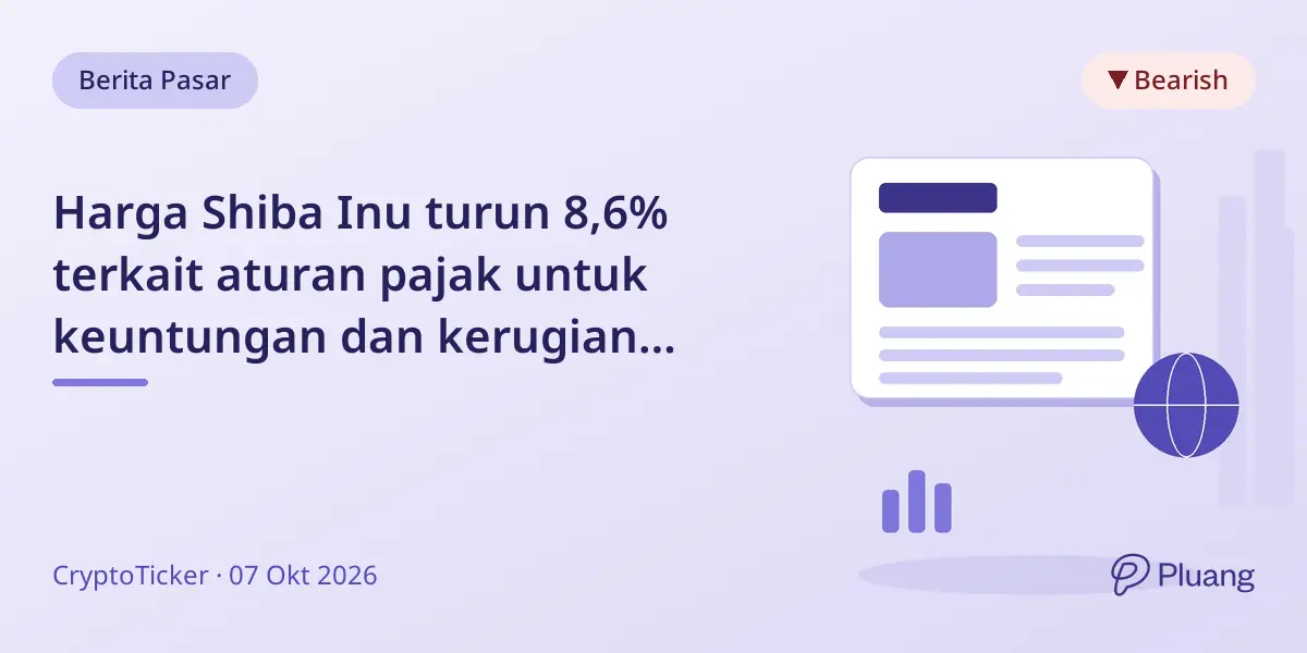 Harga Shiba Inu turun 8,6% terkait aturan pajak untuk keuntungan dan kerugian investor Jerman