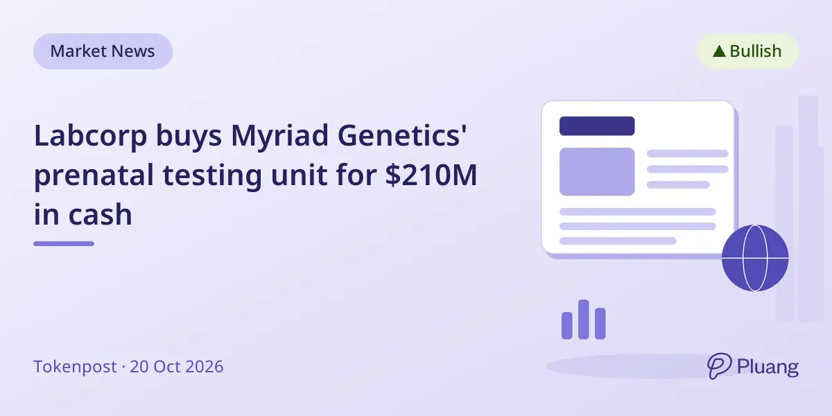 Labcorp buys Myriad Genetics' prenatal testing unit for $210M in cash